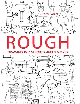 Rough Drawing in 2 Strokes and 3 Moves
