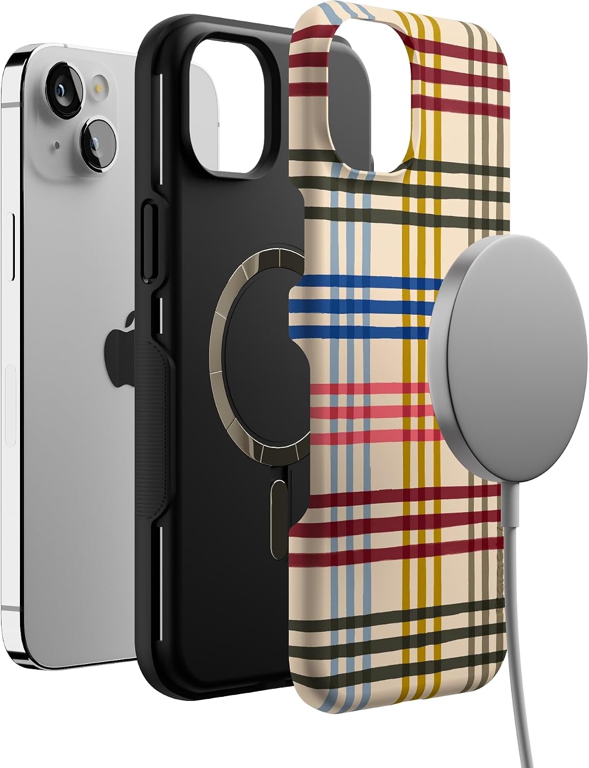 Casely iPhone 14 Plus Case | Cheer | Kitty and Vibe Holiday | Bold Protective Design | MagSafe Compatible Design
