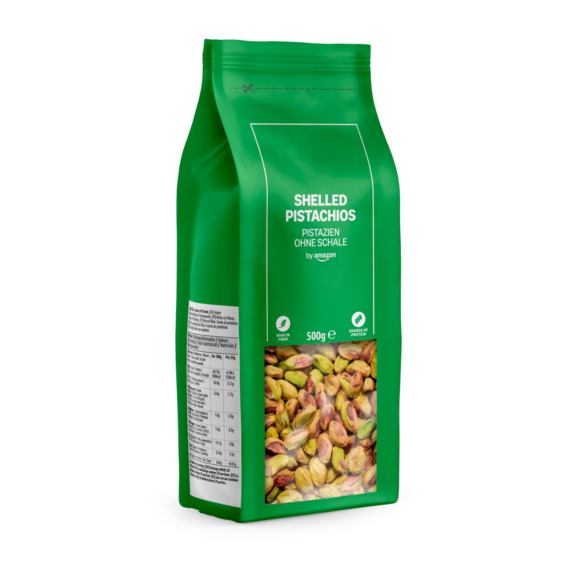 by Amazon Naturel Pistache Décortiquées, 500 g
