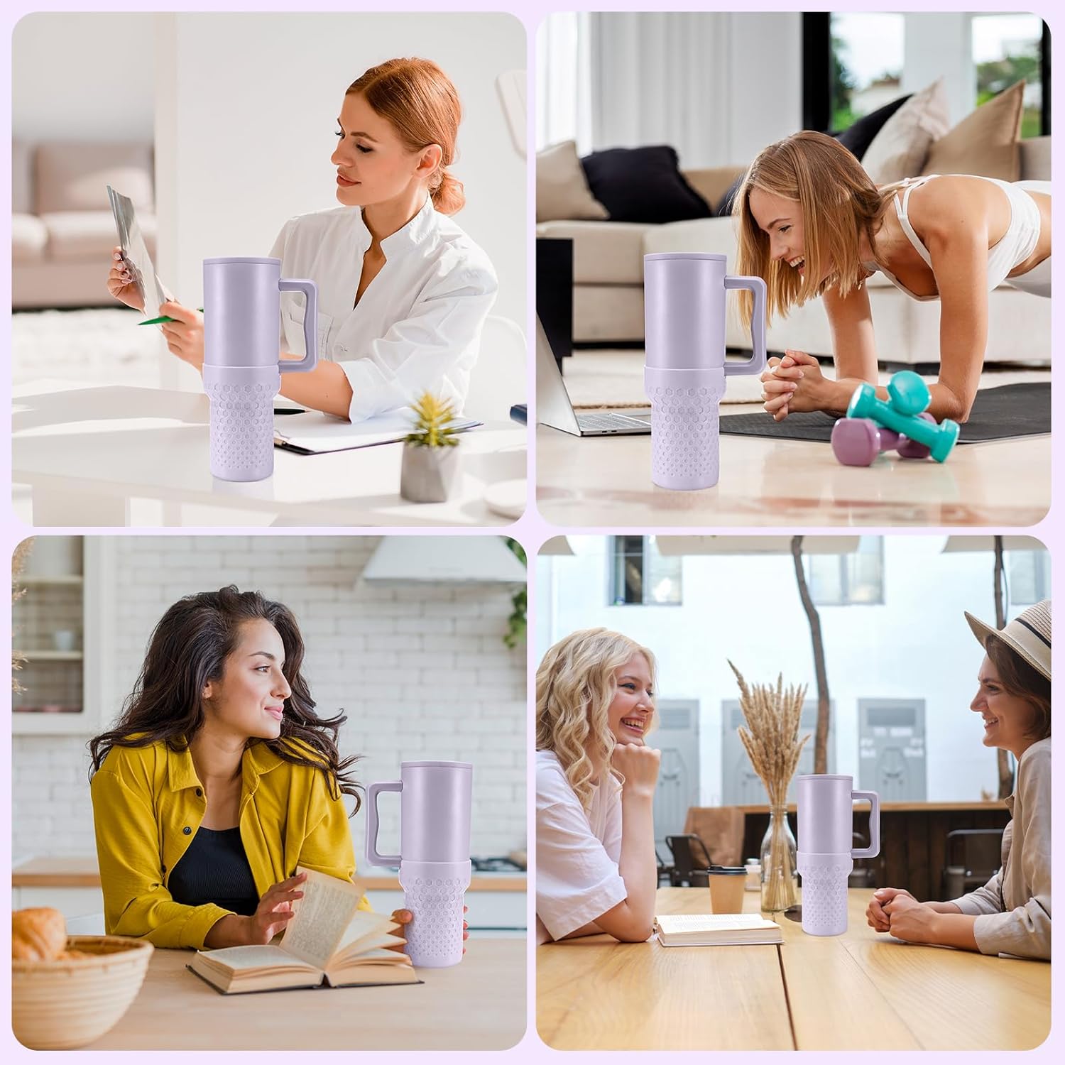 Boot for Simple Modern, Silicone Protector Sleeve Cover for Simple Modern 40oz Trek Tumbler Cup Bottom Accessories (Purple) - Image 6