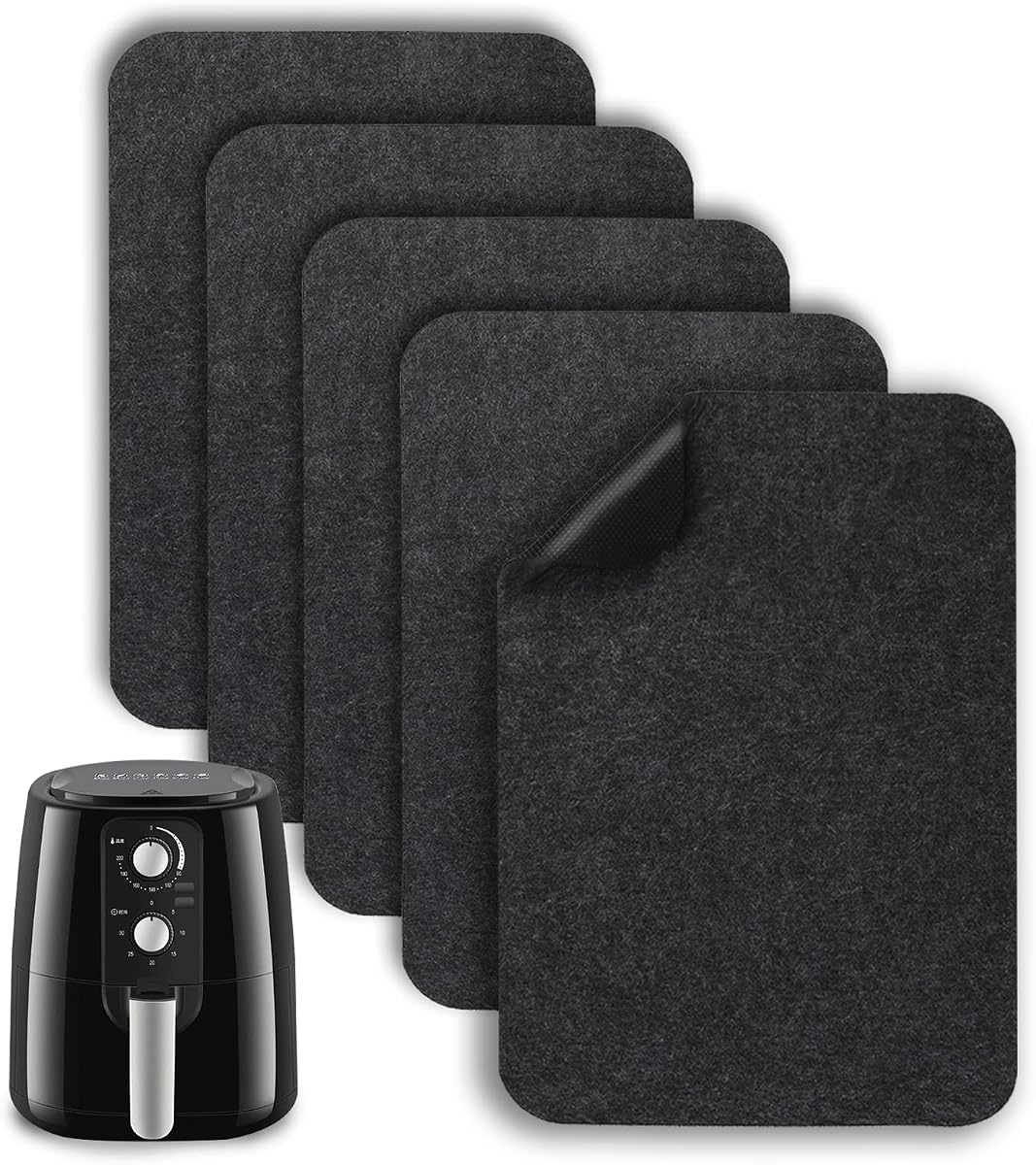 Heat Resistant Mat Countertop Air Fryer Kitchen Appliance Slider Mats,5PCS 17 x 12 In Thickened Kitchen Countertop Heat Protector Mat Compatible for Ninja Foodi Air Fryer,Coffee Maker,Blender