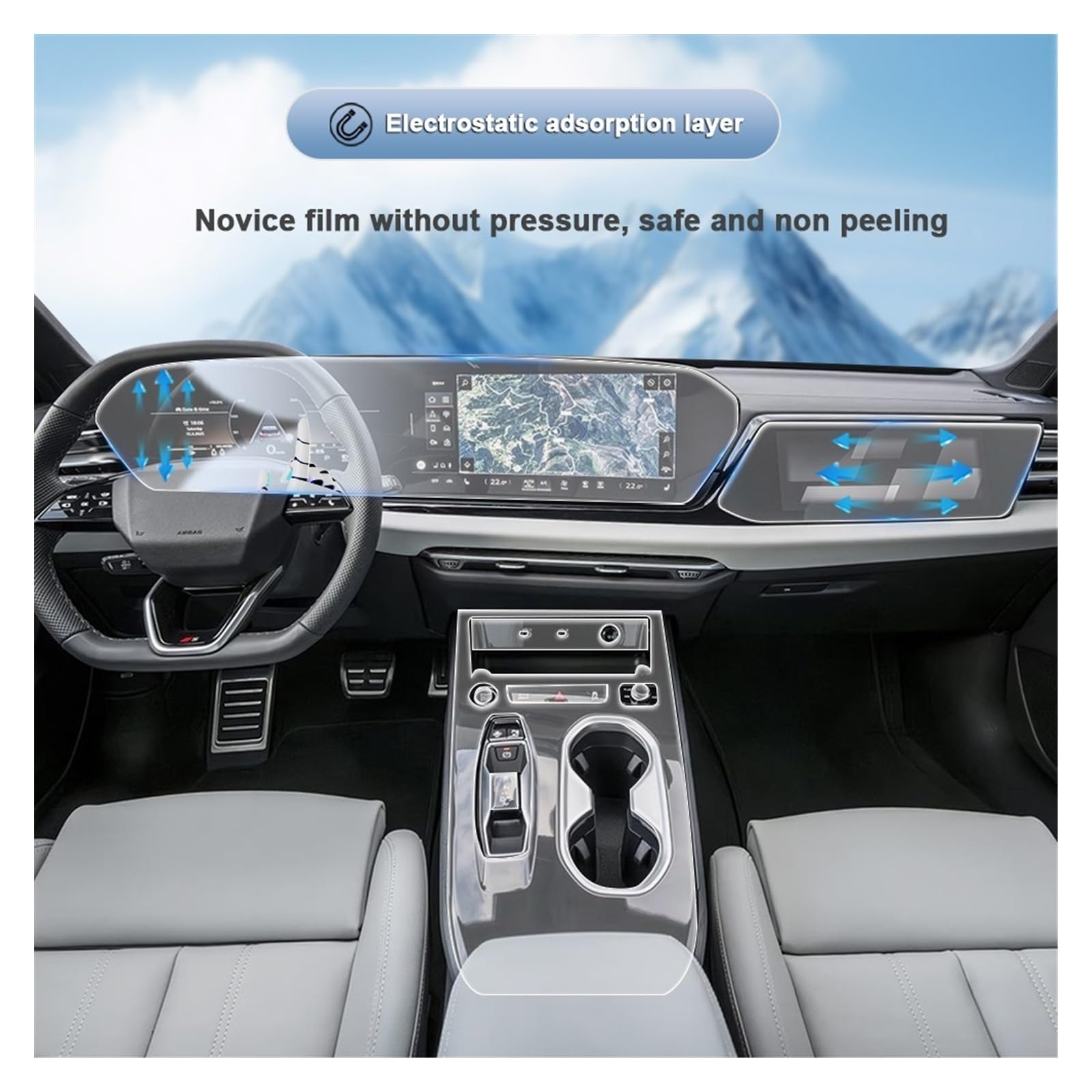 Pellicola Protettiva Antiriflesso Opaca per Console di Navigazione Pellicola in TPU Resistente Ai Graffi PPF per Au&di A6 C9 2025-2026 Pellicola Display Centrale