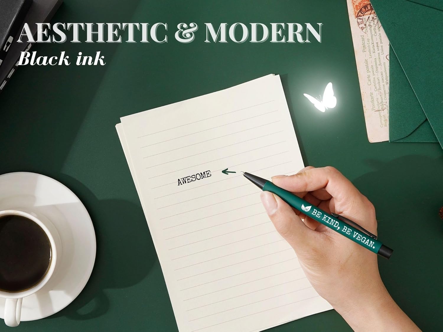 InnoBeta Vegan Gifts, Ballpoint Pen Set of 4, Gifts for Vegans for Birthday Christmas - Image 4