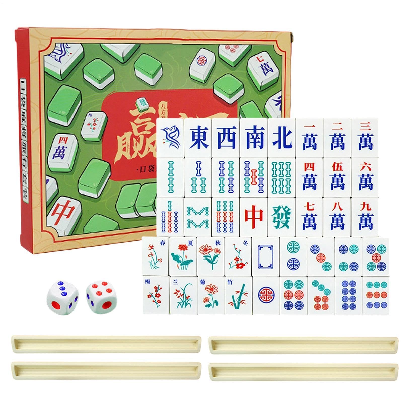 Mahjong Game Set Portatile Divertente Mahjong per Famiglia
