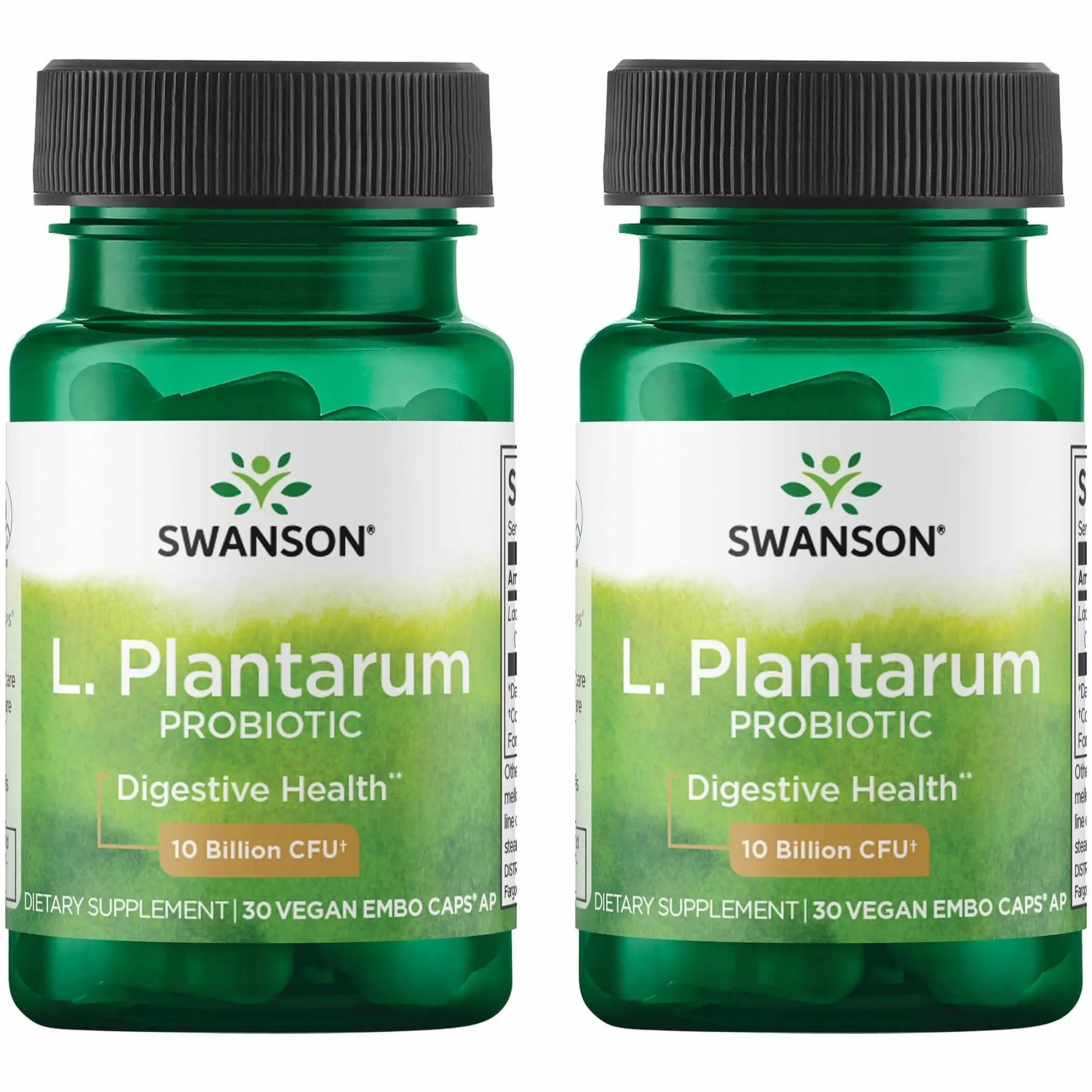 Swanson L. Plantarum - Digestive Supplement Promoting Gastrointestinal Balance & Bowel Regularity - Natural Formula to Help Reduce Bloating - (30 Veggie Capsules) 2 Pack