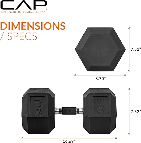 Miniatura 348 de CAP Barbell - Mancuerna recubierta Varias opciones de pares y conjuntos