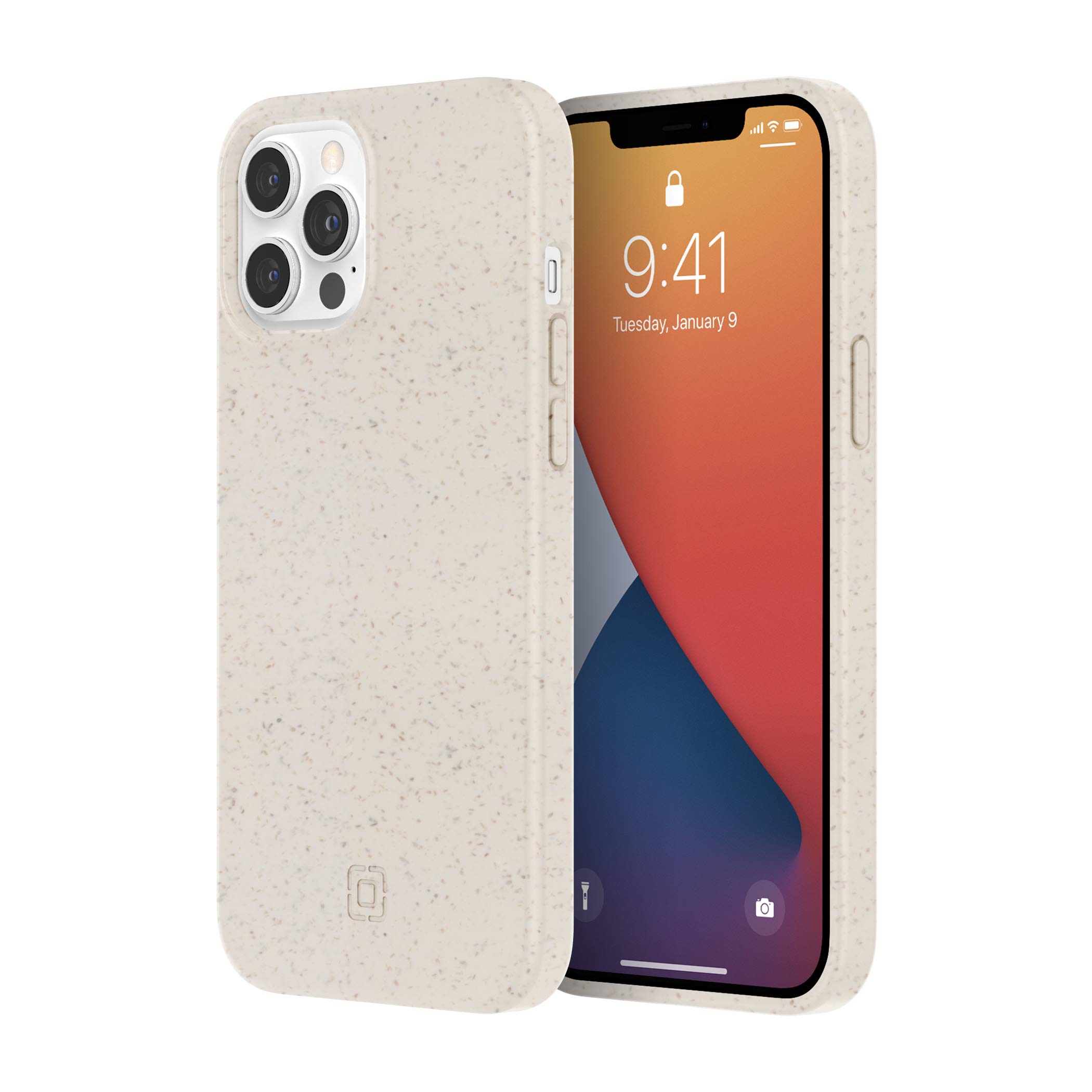Incipio Organicore Case Compatible with iPhone 12/12 Pro (6.1 Inches) [Compostable & Plant-Based Materials] I 2.4 m Drop Resistant I Qi Compatible Cover I Shockproof Mobile Phone Case Beige