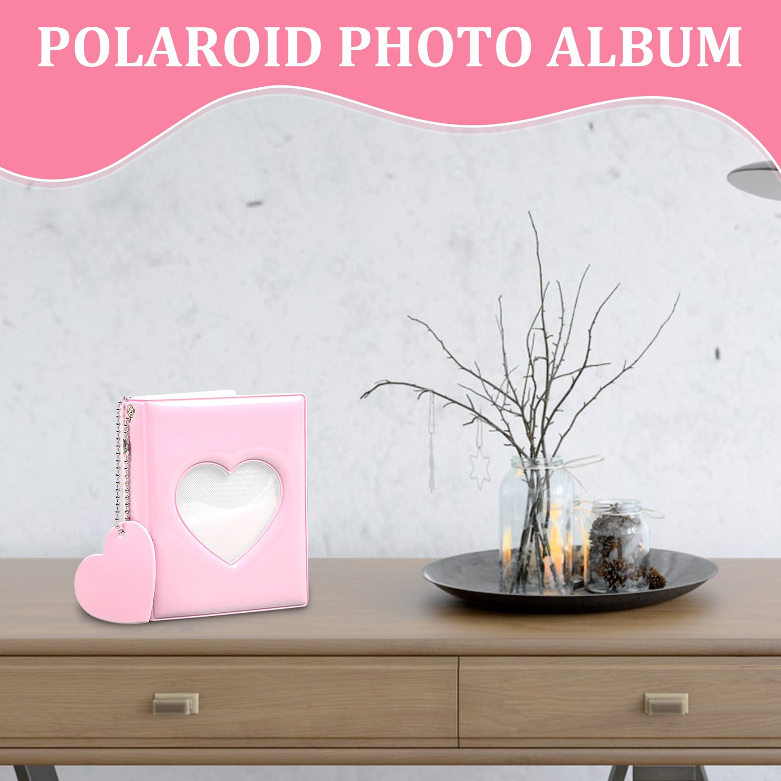 VBESTLIFE Album De Pochettes Album Photo 65 Pochettes, Mini Carte, Couverture En PU, Album Photo