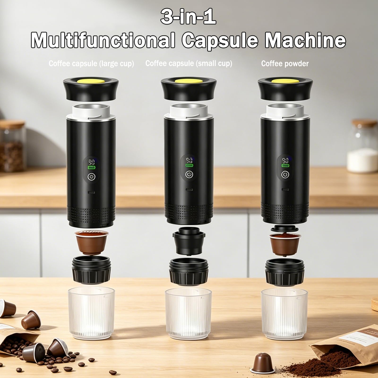 Machine à Cafe Portable, Convient pour Maison, Pour Voyage,Camping,Voiture