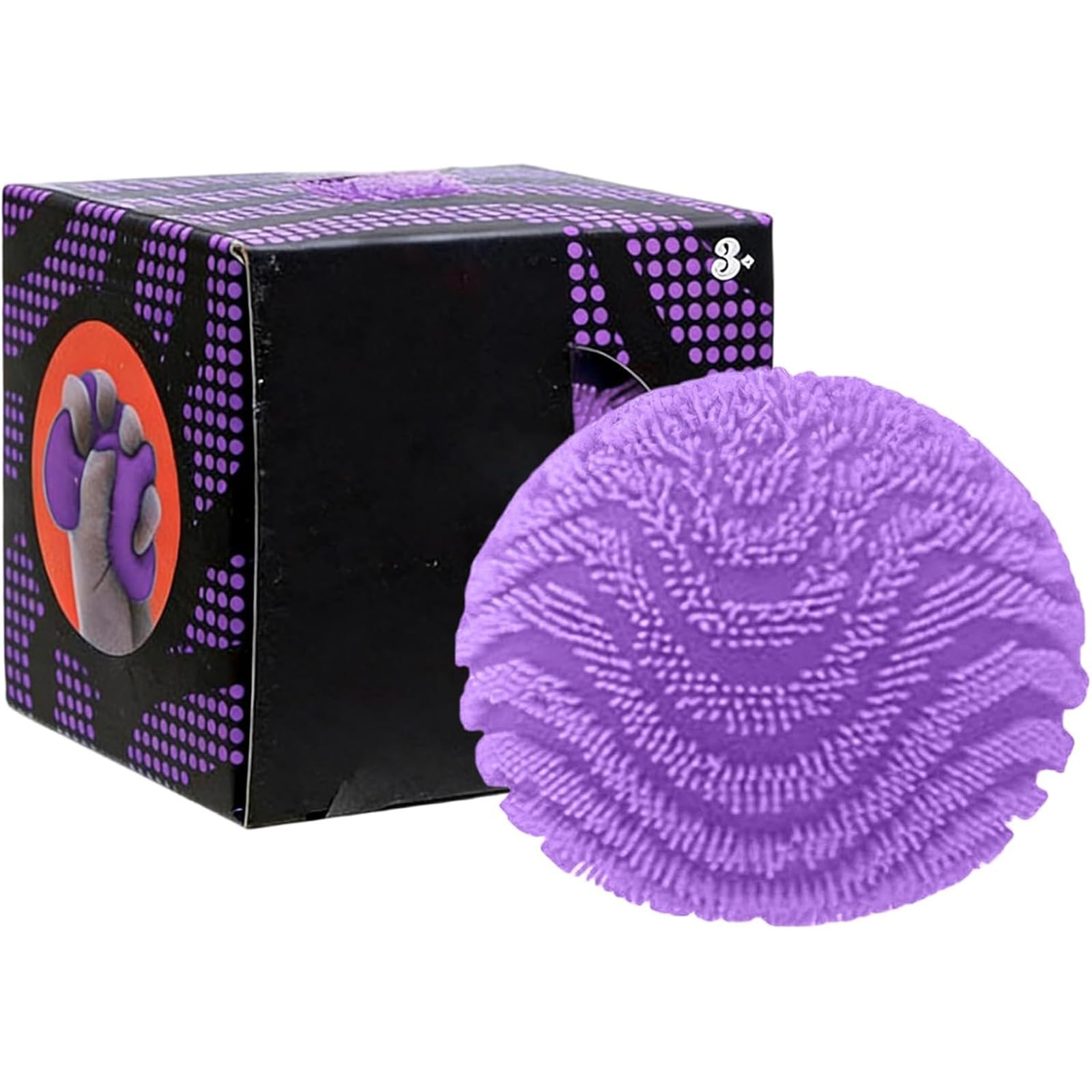 Fuzz Ball Squishy,Fuzz Ball Stress Relief Squeeze Toy, 2.5 Inch Sensory Fidget FuzzBall for Kids & Adults, Anxiety Relief Handheld Pressure Toy for Office, School, Home (Purple) — image 1