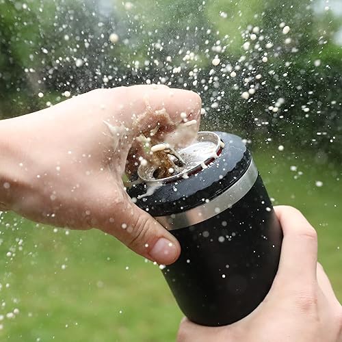 Miniatura 8 de HAUSHOF Enfriador de latas de 12 onzas, aislante de latas de acero inoxidable aislado 4 en 1, se adapta a latas estándar de 12 onzas, lata delgada,