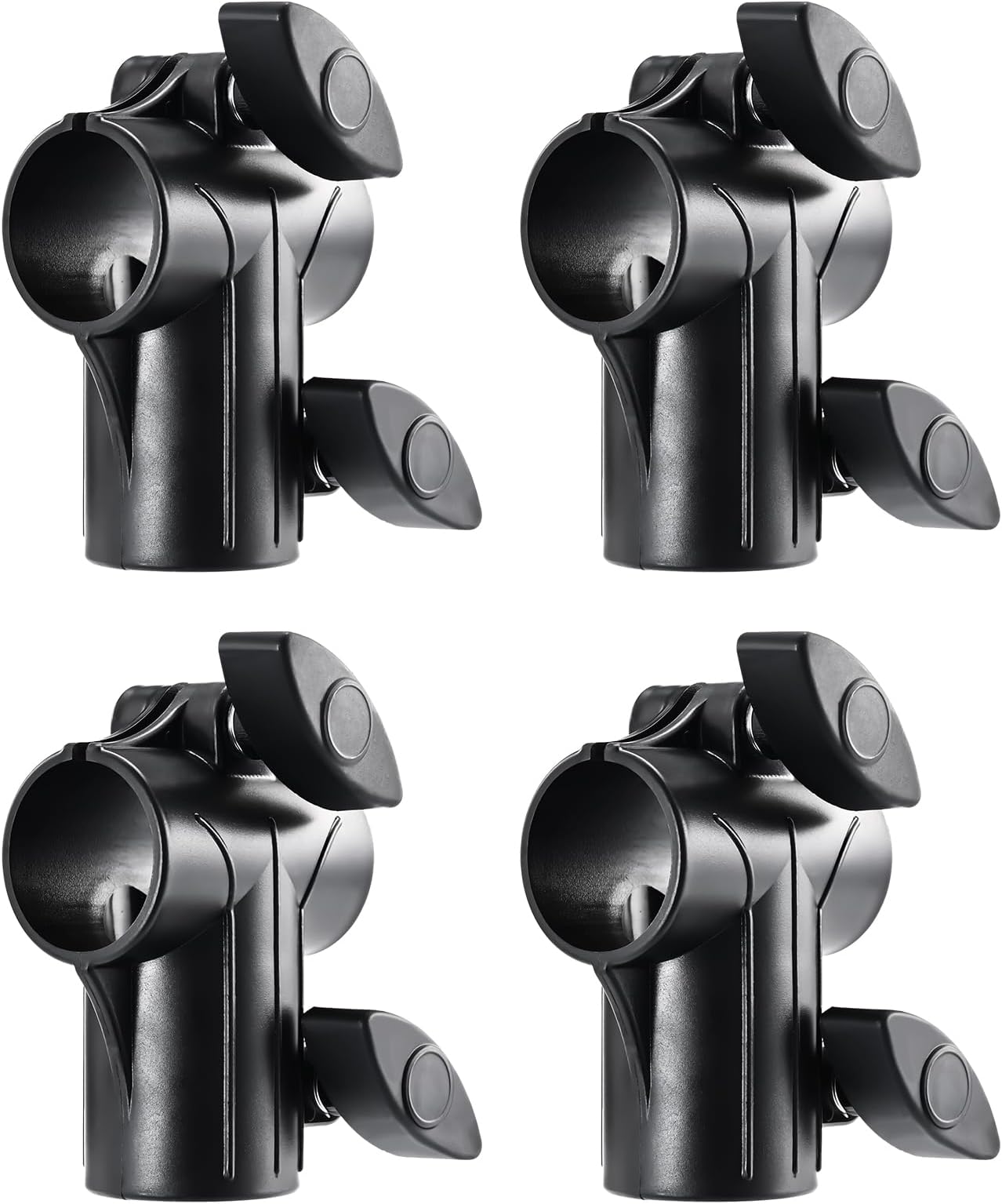Ballet Barre Connection Clamp, Ballet Barre Adjustable Clamp, Only Fit in 1.5inches Diameter Steel/Alumium/Wood Barre, Set of 4, Black