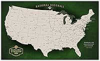 Vista 26 de HolyCowCanvas Personalized Canvas Baseball Stadium Map Tracker with Push Pins, Parks Bucket List, Customized Baseball Gift Stadiums Push Pin USA