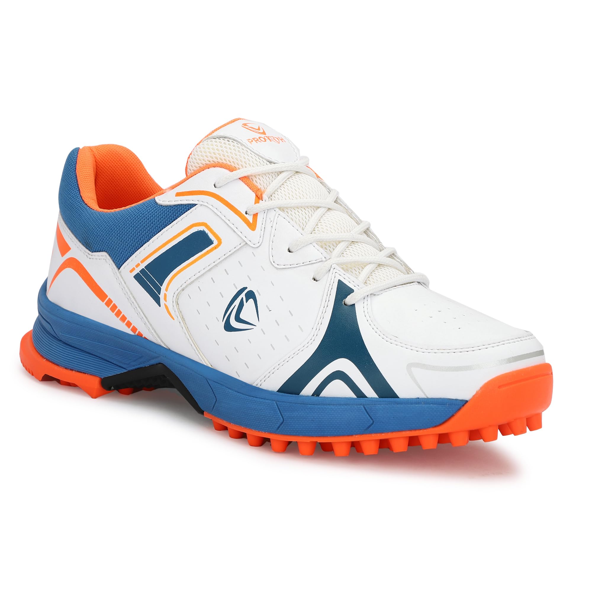 PRO KVH Lightweight Cricket Shoes for Men Rubber Spikes,All-Rounder Rubber Spikes Cricket Shoes for Batting, Bowling & Fielding PKC0026