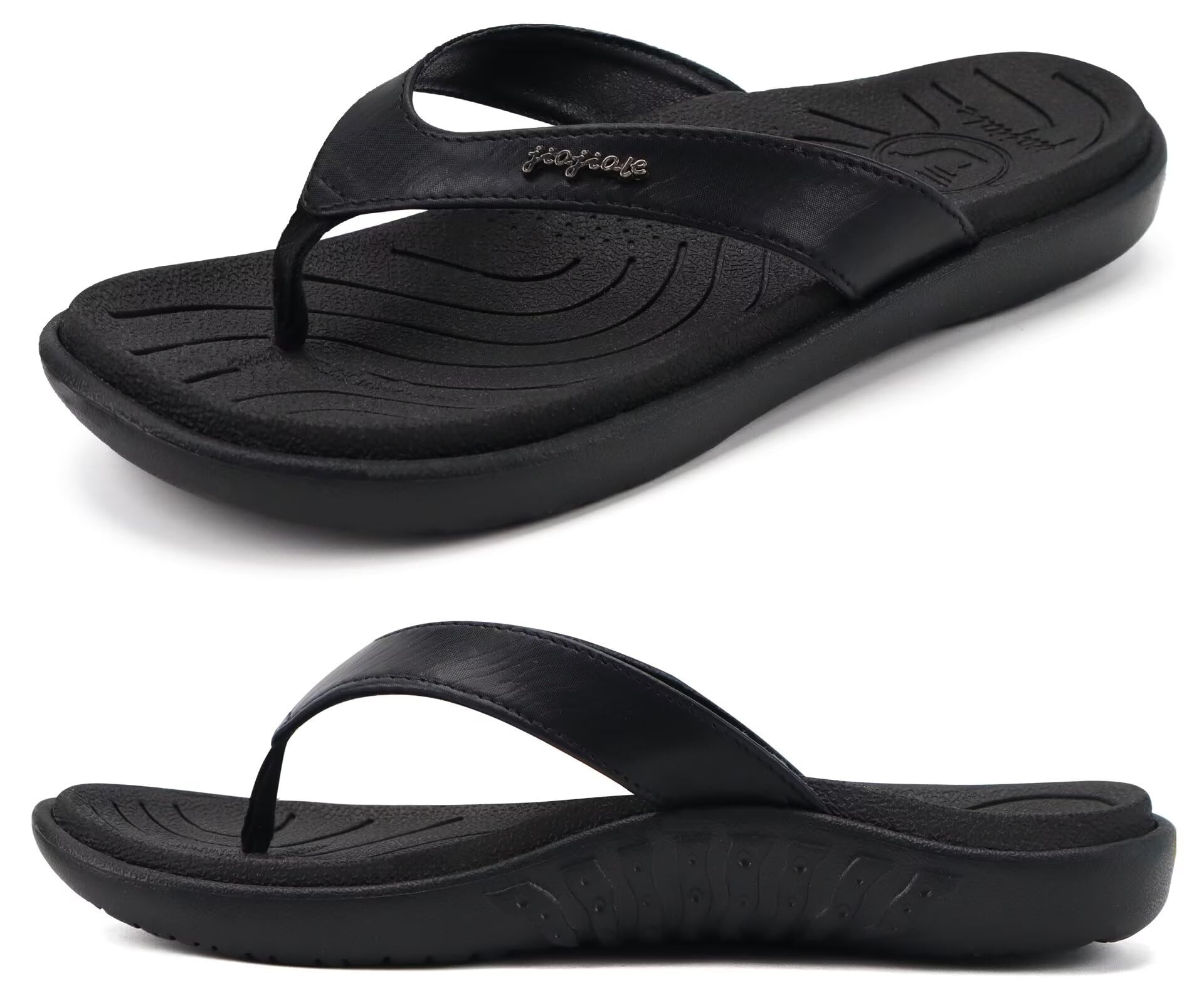 jiajiale Infradito Donna Moda Ortopediche Estive Comode Pelle Supporto Arco Plantare Flip Flop Doccia Spiaggia Piscina Aperte Mare Leggere Eleganti Ciabatte Antiscivolo Gomma Suole