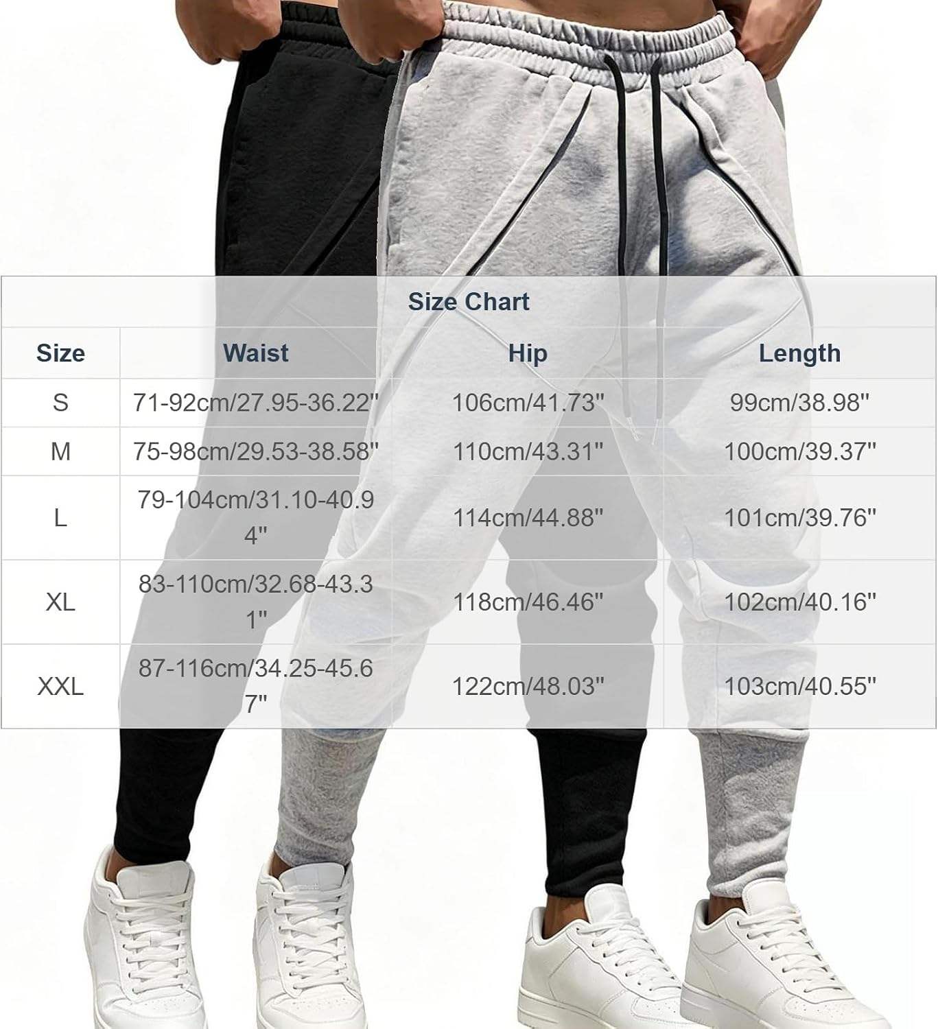 Mens Sweatpant Tapered Jogger Active Training Pants with Pockets | Fall Fleece Drawstring Athletic Pant Casual Workout Running Track Pants Lightweight Loose Fit Hiking Trousers