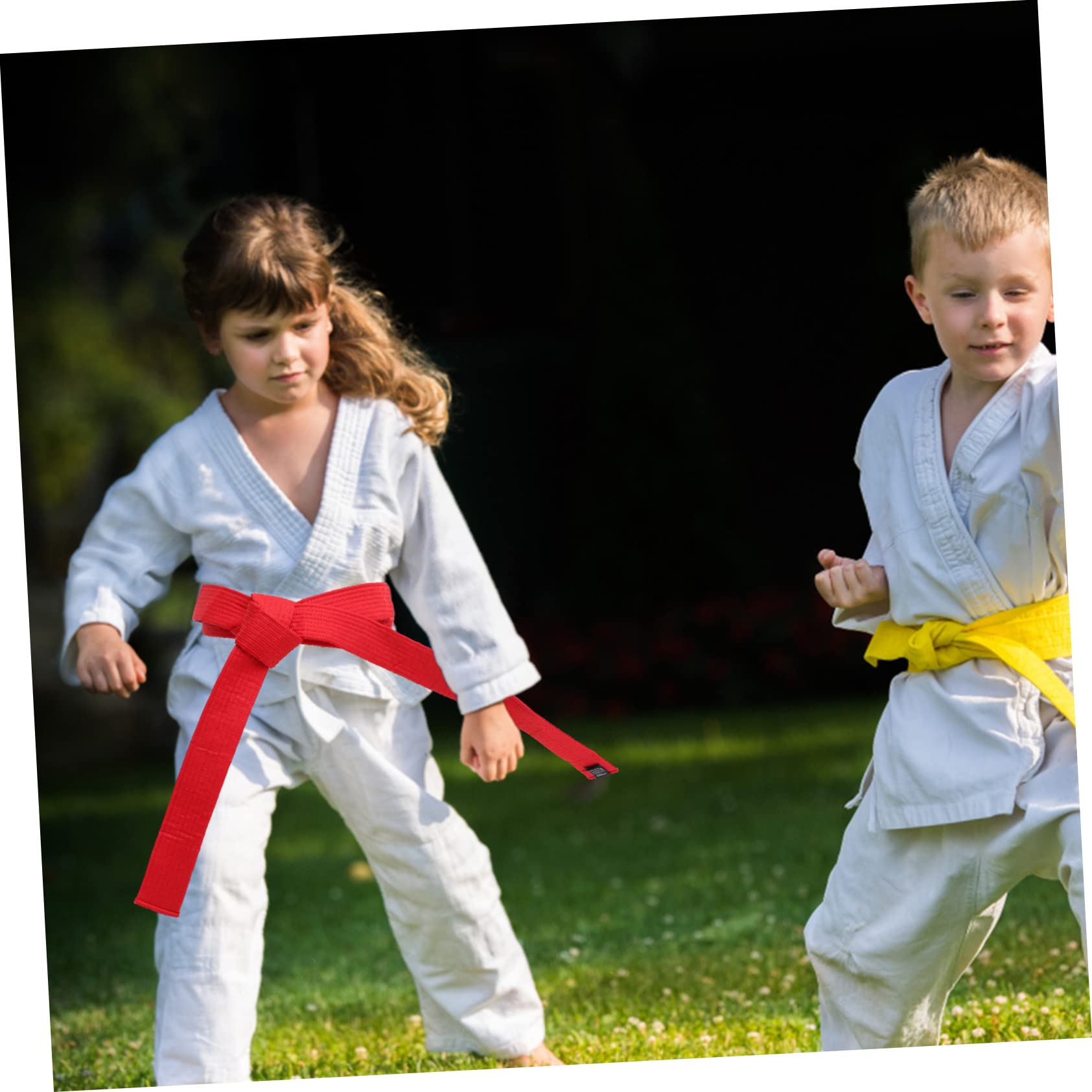 Happyyami Cintura Karate 6 Pezzi in Cotone, Cintura da Arti Marziali | Colori Assortiti, Cuciture Robuste, Resistente All'usura, Facile da Pulire