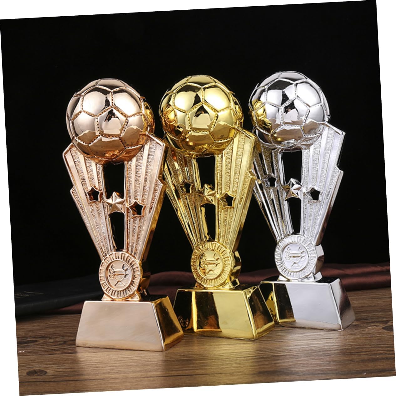 Bronze Plating Resin Trophy for Soccer Teams Award for Schools Kindergartens and Offices Celebrating Team Efforts and Achievements