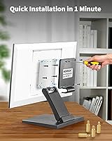 Vista 7 de Soporte de montaje WEARSON para Yaxa Alexa Echo Show 15 (1ª, 2ª generación), soporte basculante y giratorio hecho para Yaxa Echo Show 15