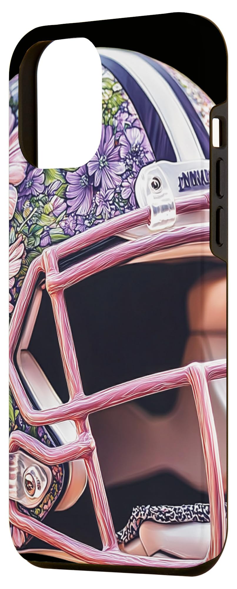 iPhone 15 Plus Football Helmet With Floral Pattern Design Case : Cell Phones & Accessories