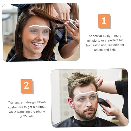 Miniatura 3 de Tofficu 50pcs Haircut Supplies Facial Shield Masks Hairdressing Face Visors Shower Visors Haircut Eye Cover No Odor Easy to Use Material