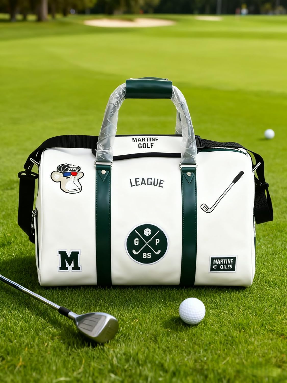 ボストンバッグ、ゴルフバッグ、ゴルフスポーツバッグ、二重構造防水、ユニセックス、出張、旅行、スポーツキャンプに最適 (グリーン)
