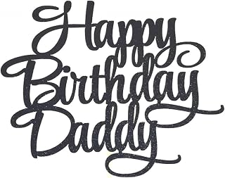 Atelier Elegance Happy Birthday Daddy Cake Topper, Father's Birthday Cake Topper, Best Dad Ever