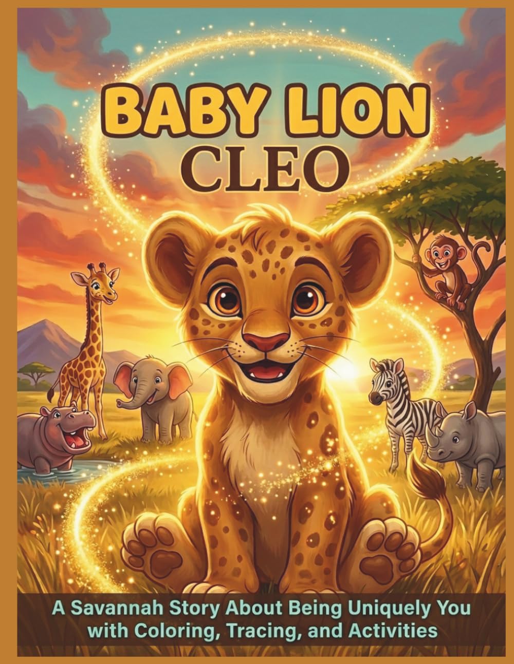 Baby Lion Cleo: A Savannah Story About Being Uniquely You with Coloring, Tracing, and Activities (Baby Savannah Animals)