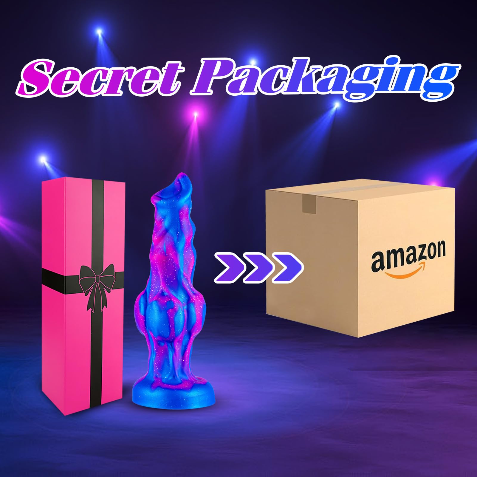 6 Inch Silicone Small Wolf Dog Knot Dildo for Women Beginner, 5" Realistic Animal Monster Thin Knotted Anal Dildo with Suction Cup, Fantasy Blue Purple Canine Furry Dildos Alien Sex Toy for Men Gay