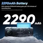 Insta360 X4 Ensemble standard - imperméable 8K 360 Caméra d'action 4K Vidéo à large angle, Invisible Selfie Stick Effect, Lens Guards amovibles, 135 Une durée de vie minimale de la batterie, AI Édition, stabilisation