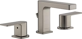 Xander Widespread Bathroom Faucet Brushed Nickel, Bathroom Faucet 3 Hole, Bathroom Sink Faucet, Drain Assembly, Brushed Nickel P3519LF-BN