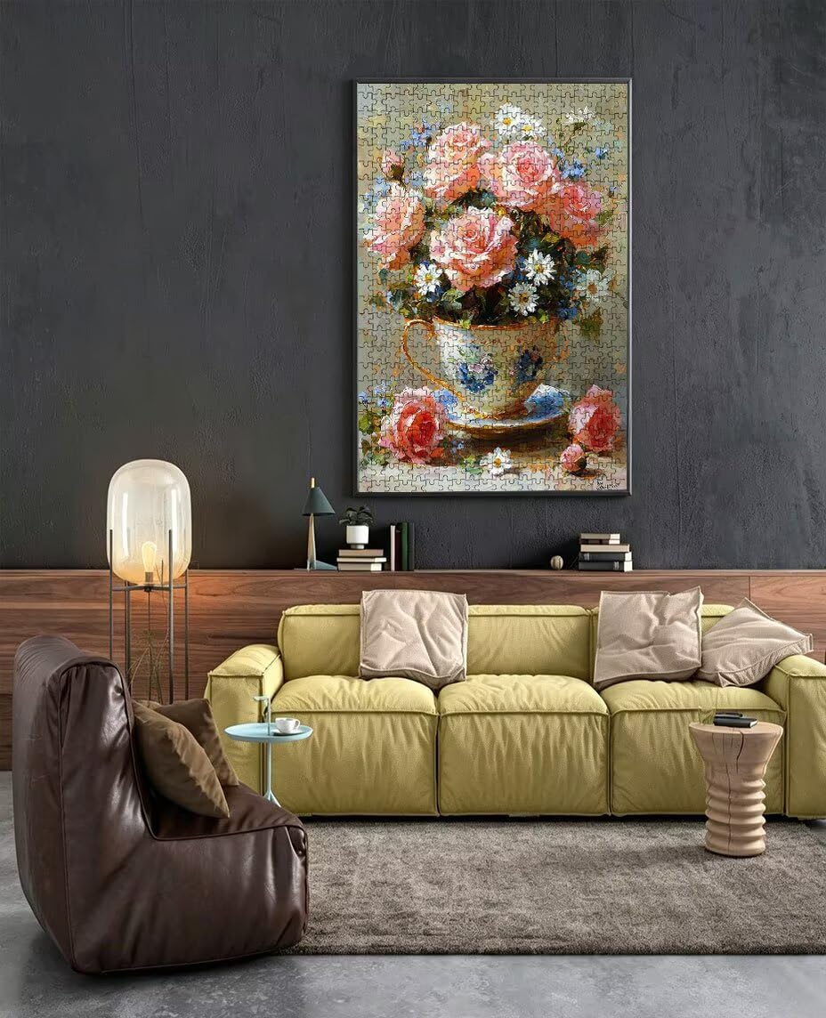Puzzle 6000 Teile Erwachsene, Rosa Blumen Jigsaw Puzzle 6000 Teile, Impossible Klassische Puzzles, Komplex Herausfordernd Puzzles, Familie Aktivität Spiele, für Wanddekoration und Geschenke BXHZW2-252