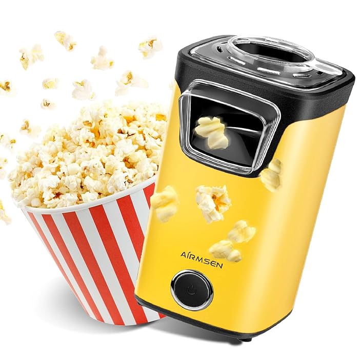 Buy AIRMSEN Hot Air Popper Popcorn Maker, Popcorn Machine with 2 in 1