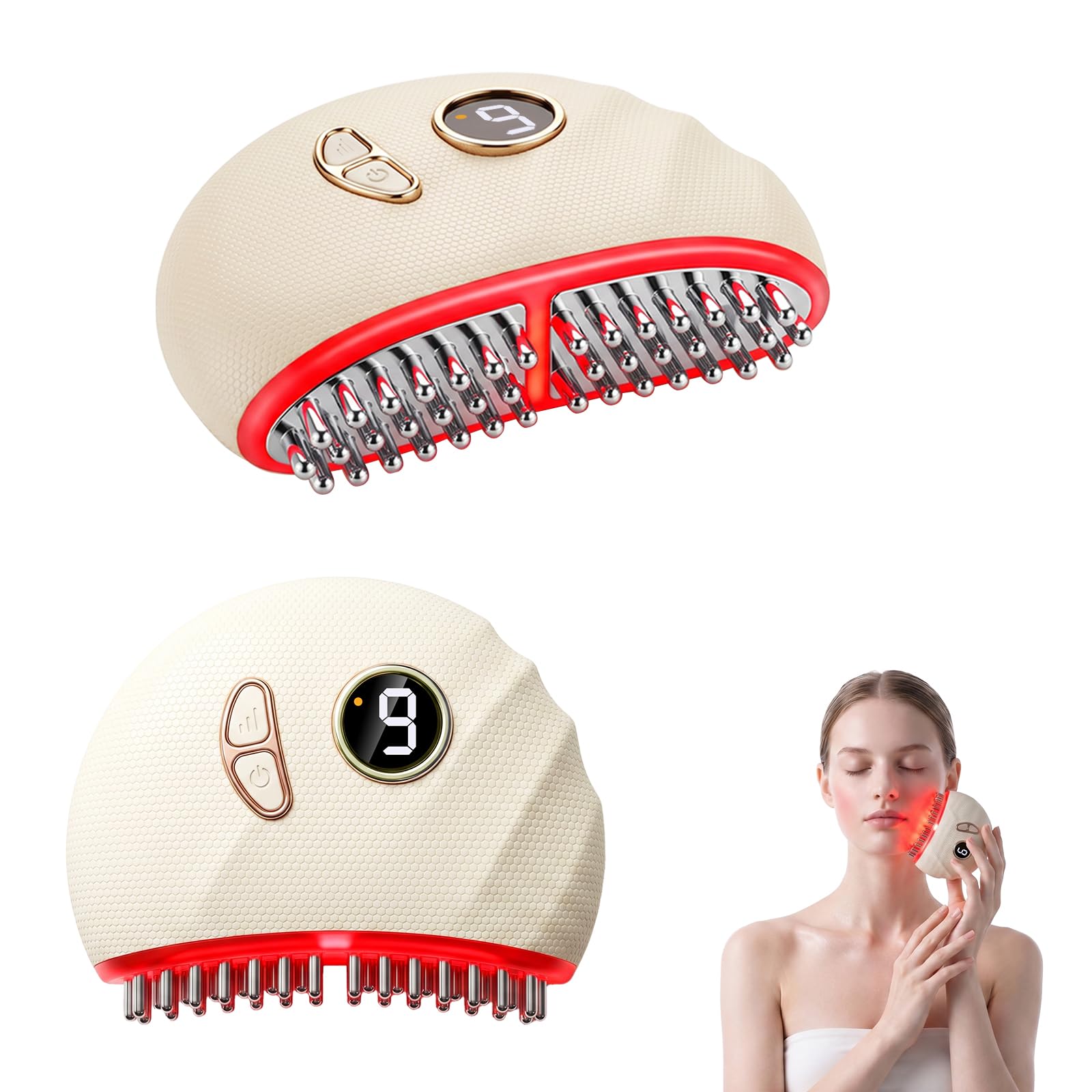 Electric Gua Sha Tool for Face & Neck with Heat, Vibration & LED