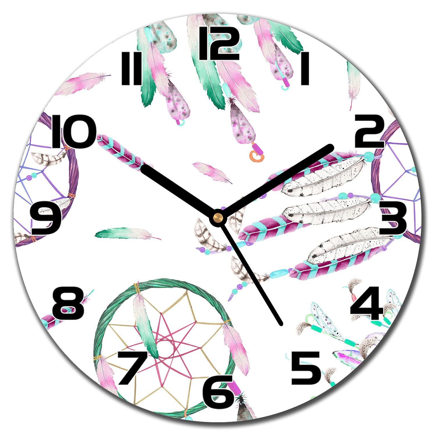 Horloge en verre lumineuse pour decorer un mur sombre et moderniser son salon