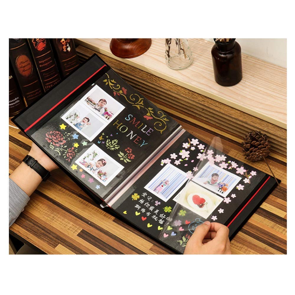 40 cm rękodzieło DIY samoprzylepna album z scrapbookingiem zamszowa okładka kieszenie na książki album na notatki miejsca w twardej oprawie zdjęcia rocznica dziecko dzieci prezent album podróżny książka z pamiątkami (niebieski)