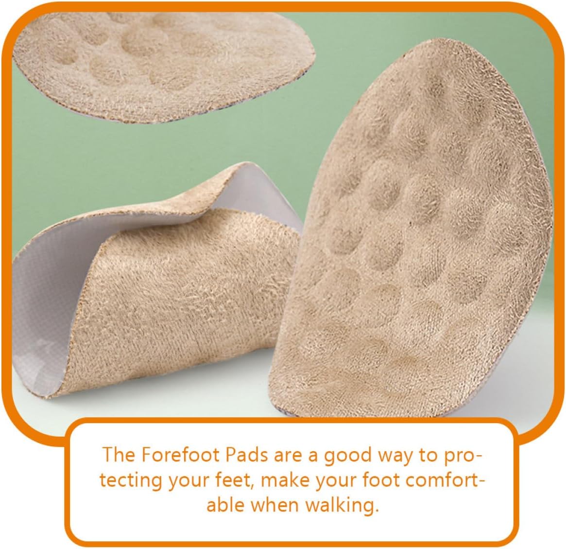 Abaodam 3 Pairs High Heel Forefoot Pads Adhesive Gel Cushions Non-Slip Soft Ball of Foot Cushions for Women Relief and Blister Prevention