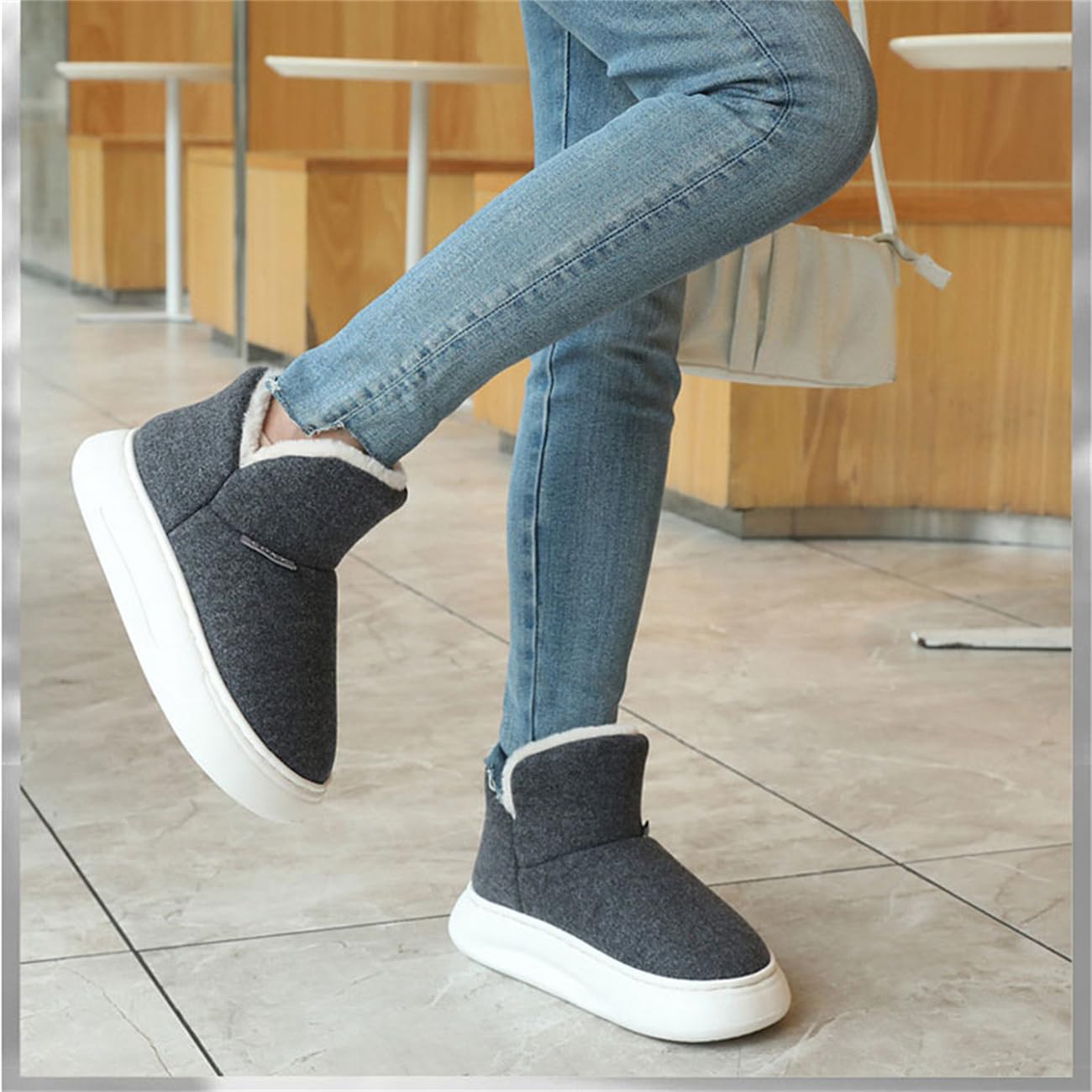 Cliont Zapatillas de Espuma con Memoria para Mujer, acogedoras, cálidas y Antideslizantes.