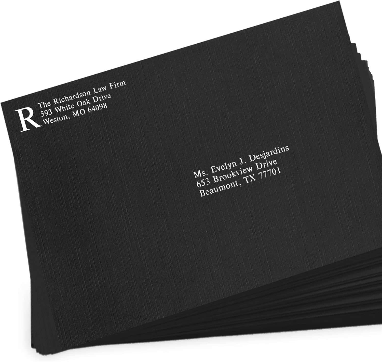 LUXPaper 9 x 12 Open End Envelopes | Peel & Press | Black Linen | 80lb. Text | 50 Qty (Pack of 2)