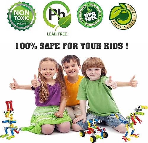 Miniatura 3 de Juguetes de construcción, 109 piezas de juguetes STEM para niños de 3 a 12 años, regalos de Navidad y cumpleaños para niños, bloques de construcción