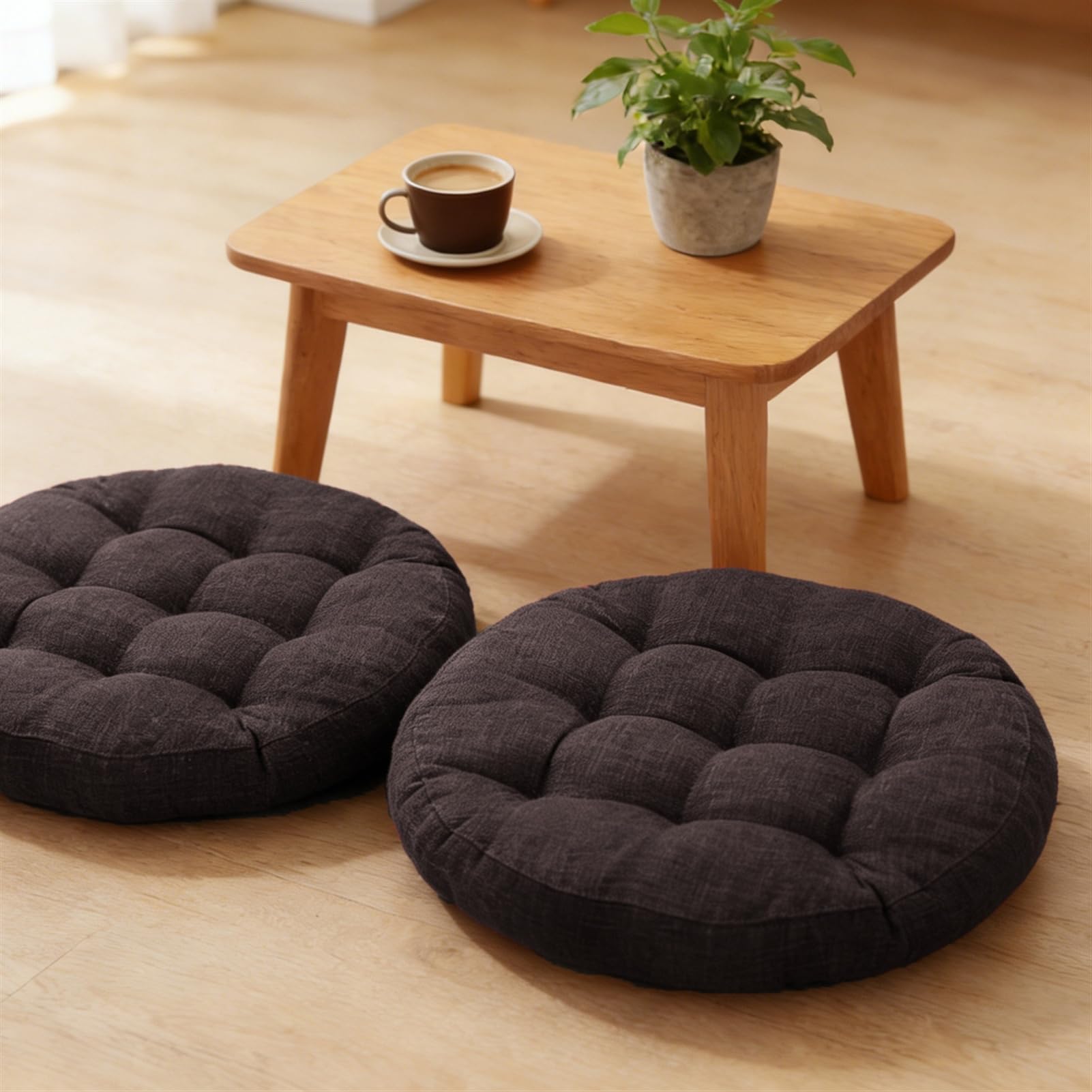 Coussin de sol épais pour créer un coin détente et yoga à la maison
