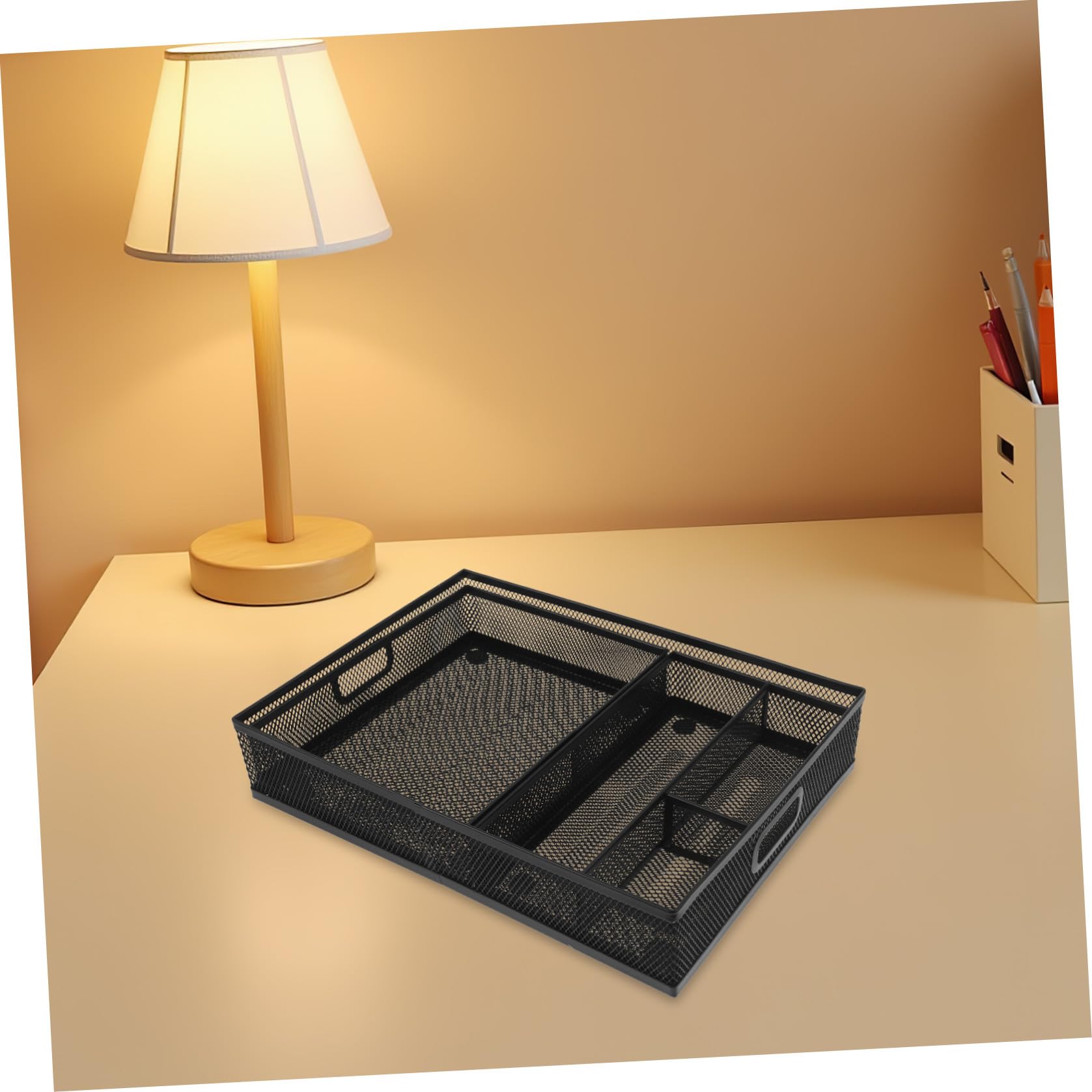 ULTECHNOVO 3 Pezzi Organizer da Scrivania con Scomparti per Ufficio e Casa Cassetto Multifunzione per Documenti Cancelleria e Accessori per Ordine Quotidiano