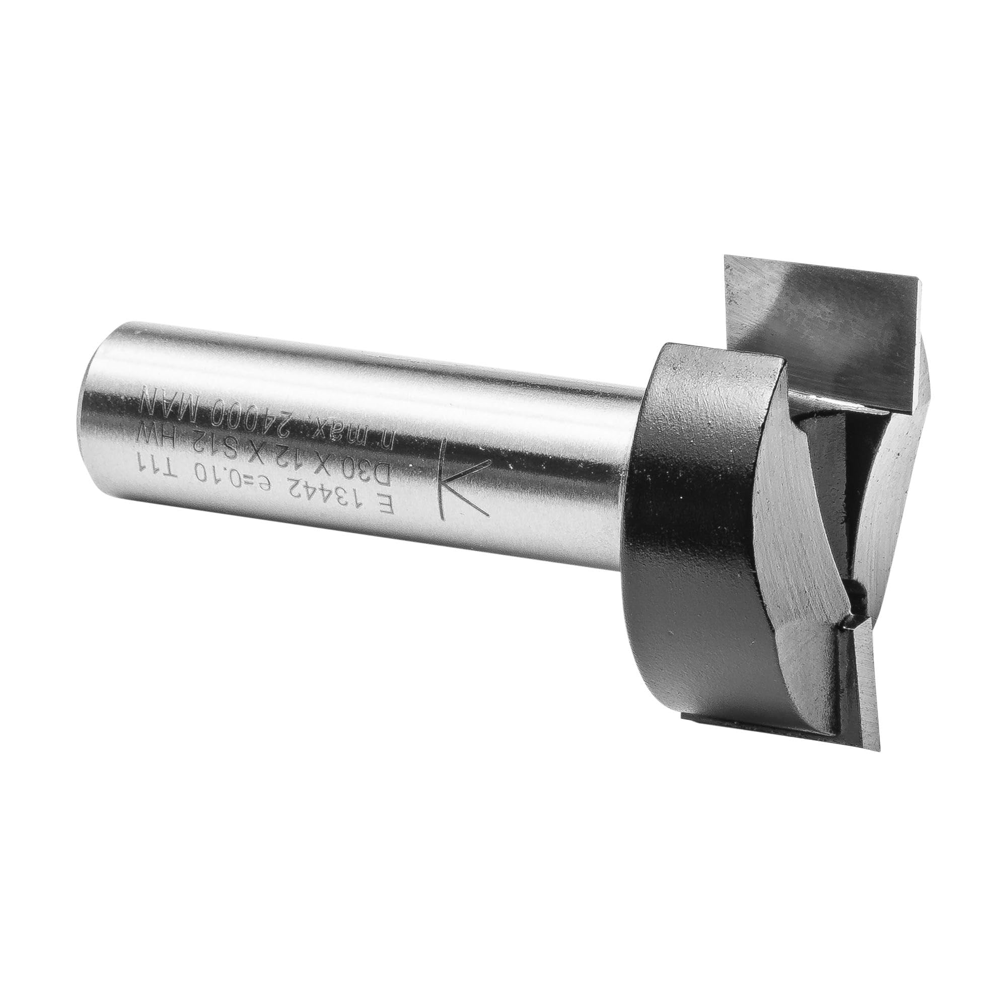 ENT 13442 Fraise à défoncer Carbure, Queue (S) 12 mm, Diamètre (D) 30 mm, (NL) 12 mm, (SL) 40 mm, (GL) 52 mm