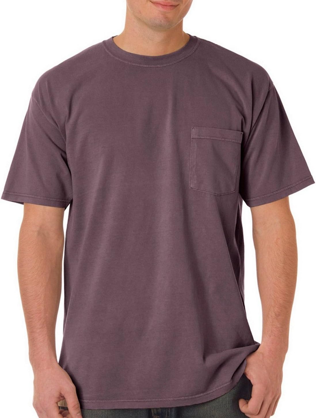 Comfort Colors Chouinard 6030 Adult Heavyweight Pocket Tee Wine PgmDye X-Large