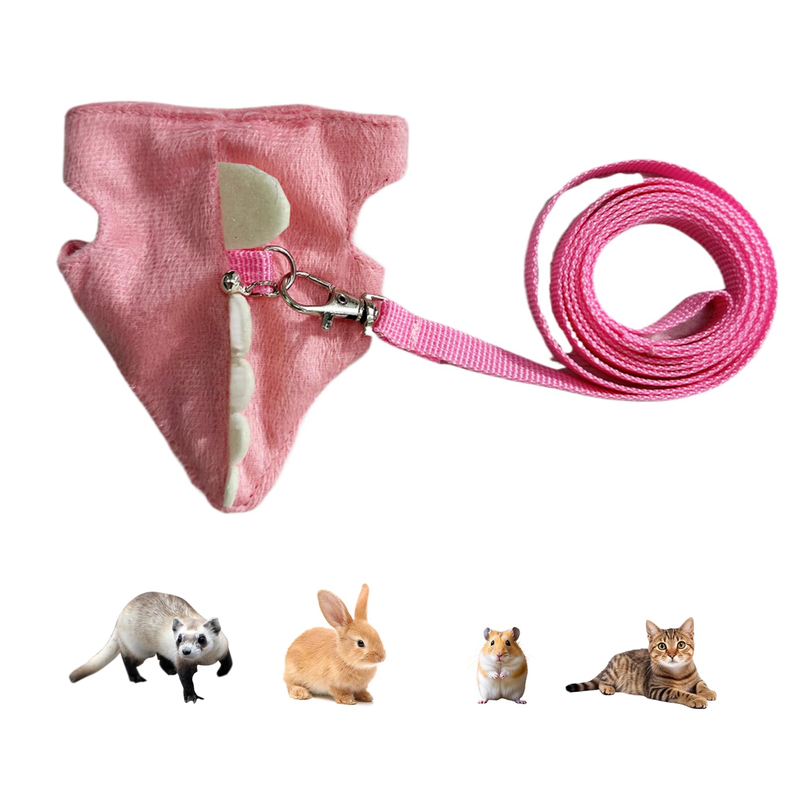 Ferret Harness and Leashes,Harness and Leashes Adjustable Animals Vest - Small Pets Ferret Clothes Stuff for Kittens Chinchilla Daily Walking Outdoor Adventure Party Photography โ image 1
