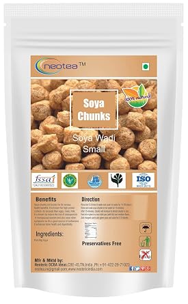 Neotea Soya Chunks Soya Wadi Small Soya High Protein and Pure Vegetarian SOYA Wadi 500g