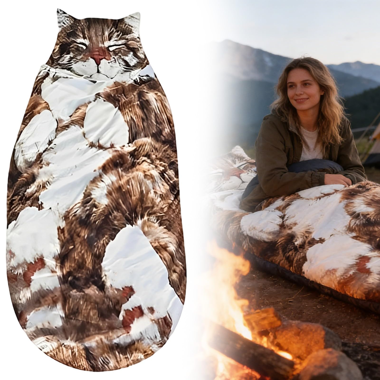Hugging Caterpillar Sleeping Bag, Plush Cocoon Full-Body Lounger with Pull Cord, Cozy Nap Pod Reading Nest, Soft Convertible Animal Sleeping Bags for Adults Indoor Travel Use