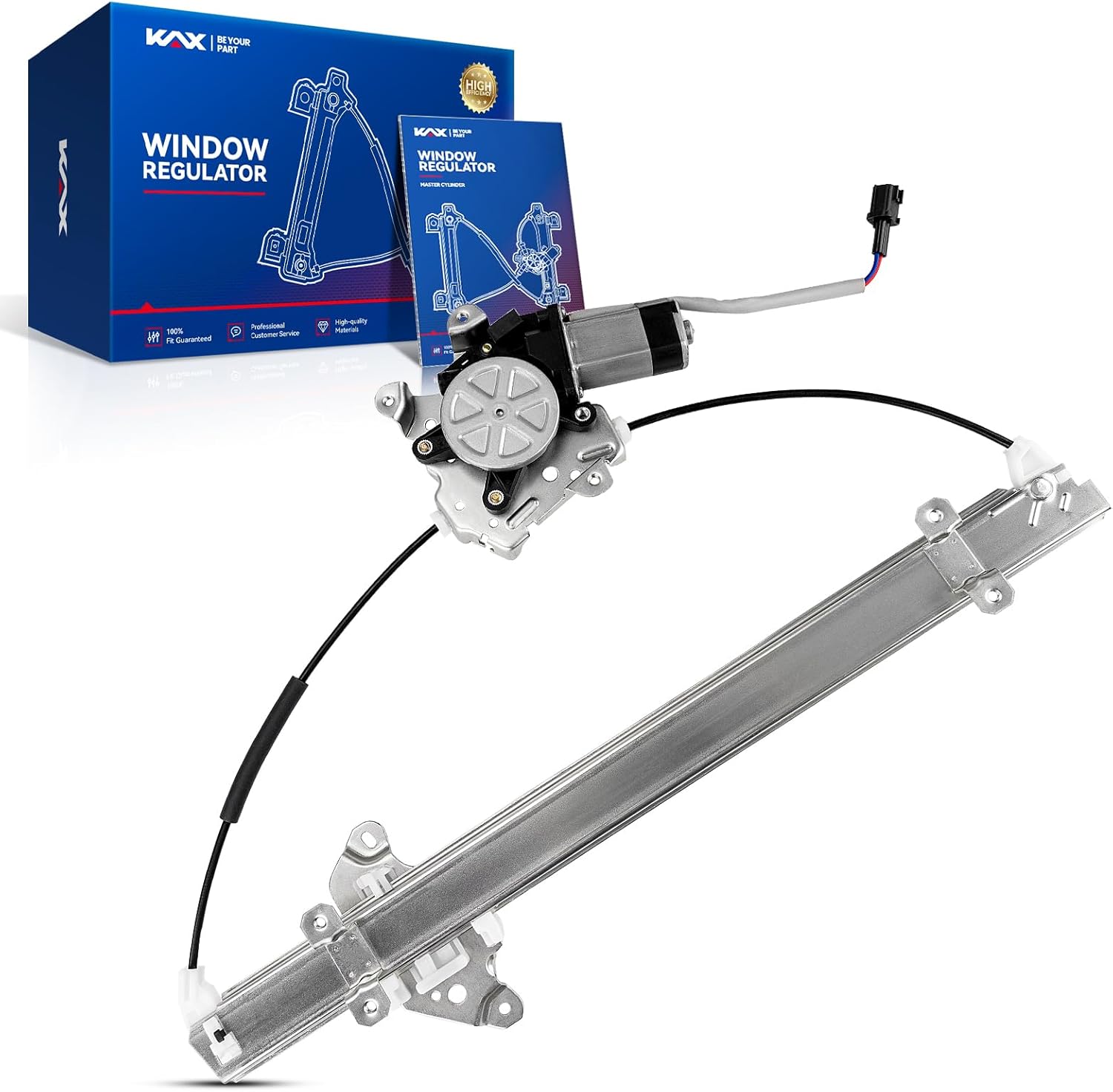 KAX 741-349 Power Window Regulator With Motor Front Right Passenger Side Compatible with Xterra 2005-2015, Frontier 2005-2021, Equator 2009-2010, Pathfinder 2005-2007