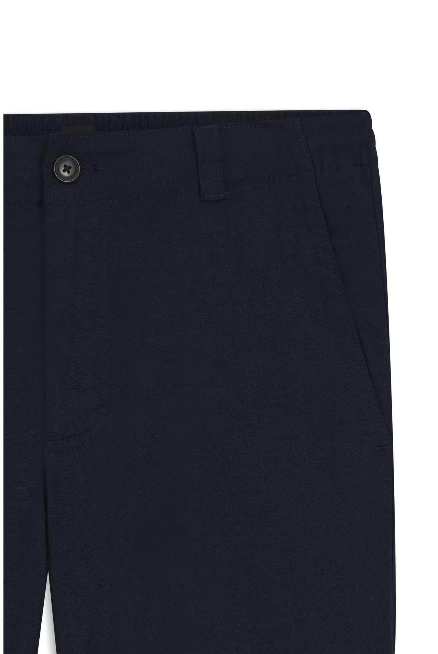 BOSS Hose Aus Leinen-Mix Mit Logo-Detail