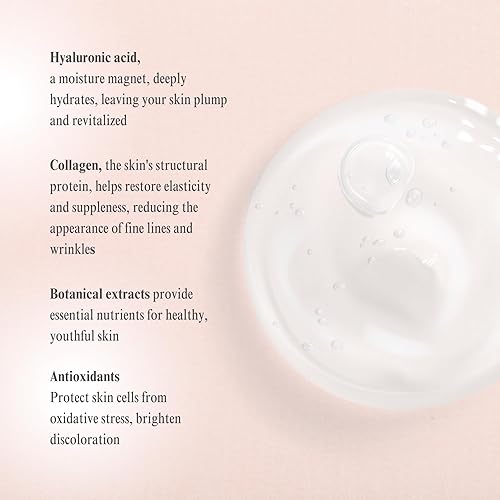 Miniatura 3 de WILMA SCHUMANN Suero hidratante de colágeno hidratante facial puro y natural ayuda a promover un nuevo colágeno en todos los tipos de piel 1 onza